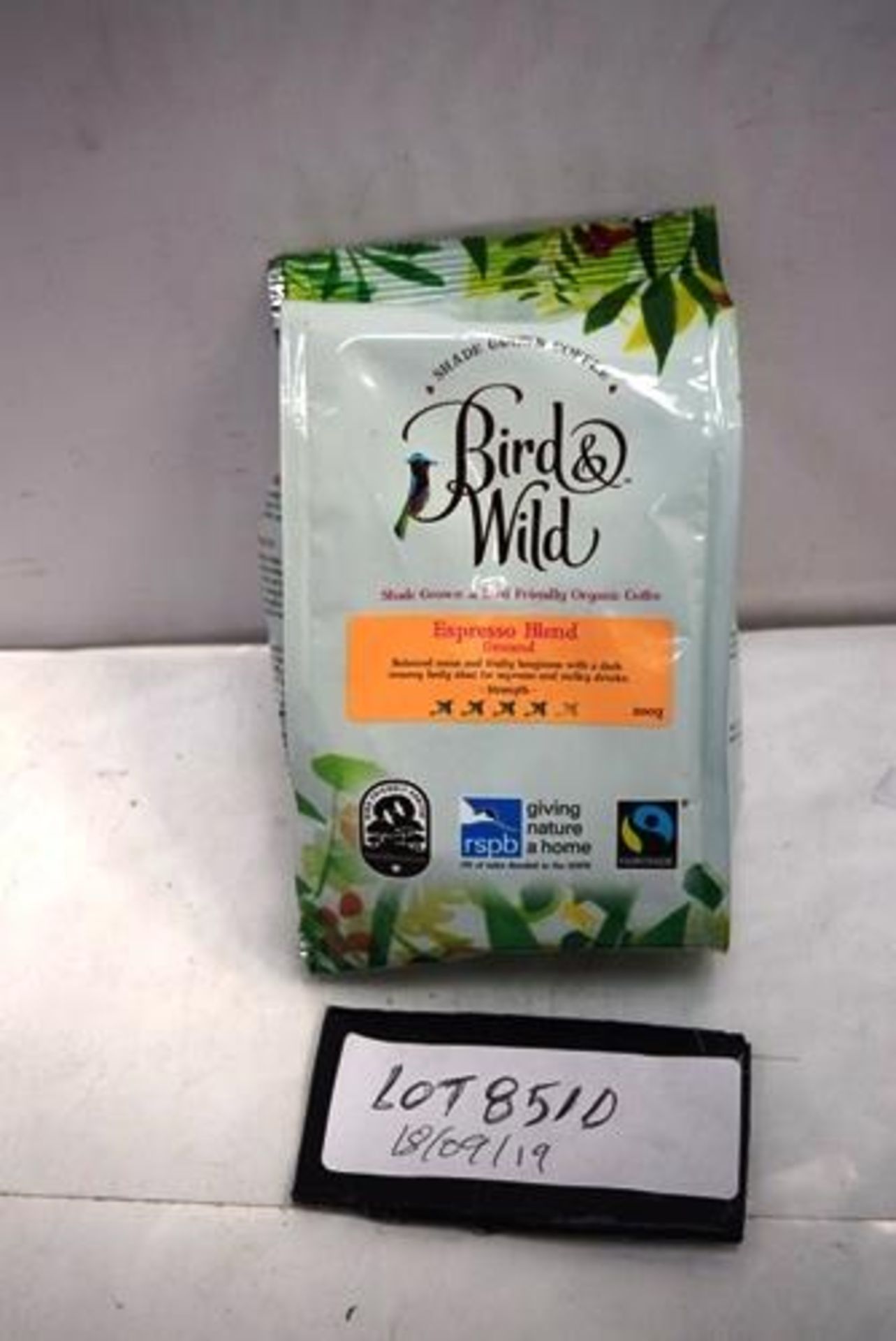 12 x 200g bags of Bird & Wild Espresso blend ground coffee, RRP £4.99 each - New in pack (GS17)