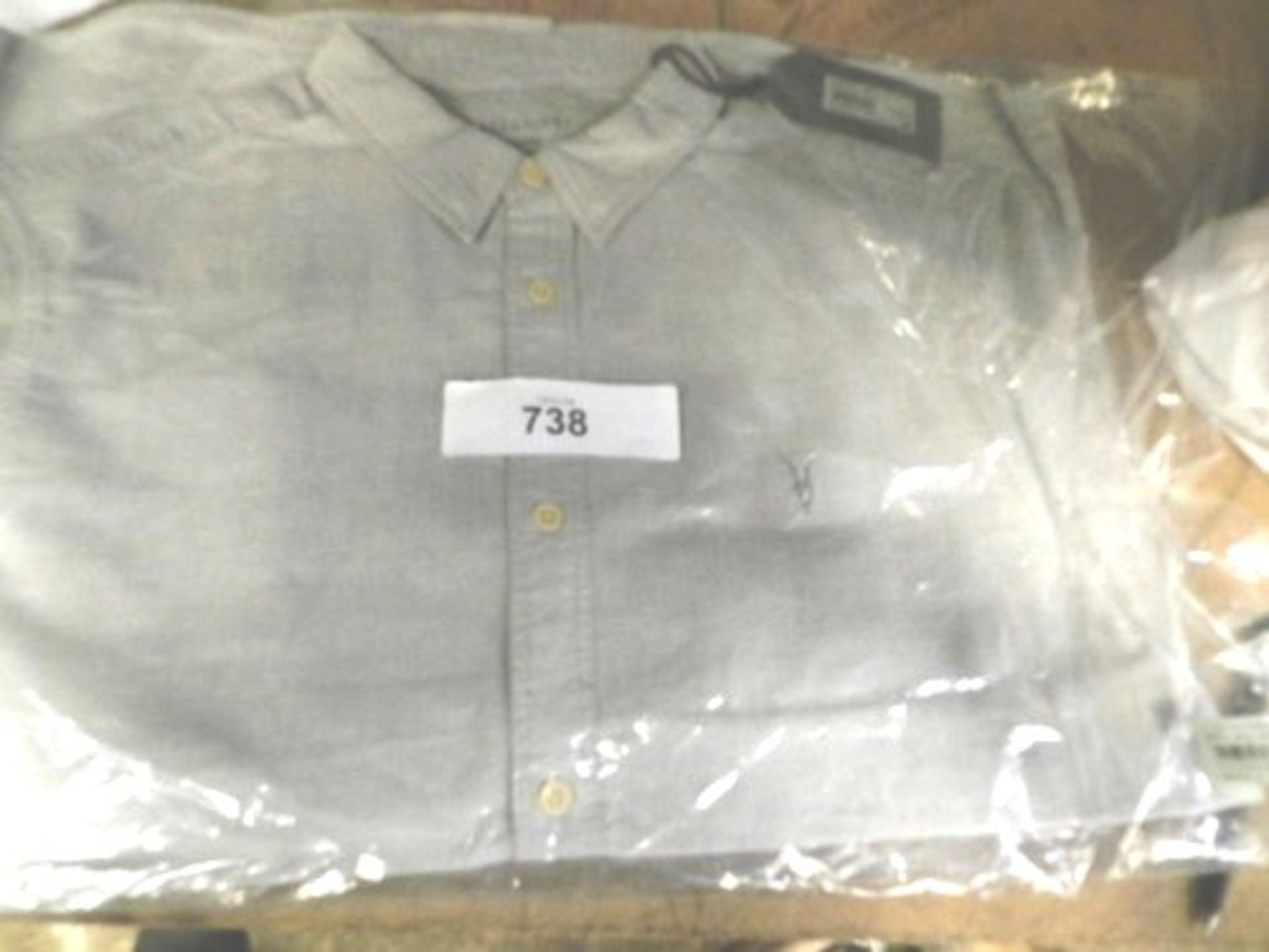 1 x All Saints Huntington long sleeve shirt, size large, RRP £80.00 - New (ESB5A)