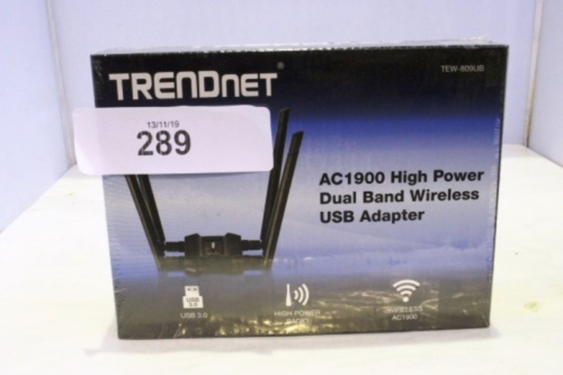 1 x TRENDnet AC1900 dual band wireless USB adapter, model TEW-809UB - Sealed new in box (C1)