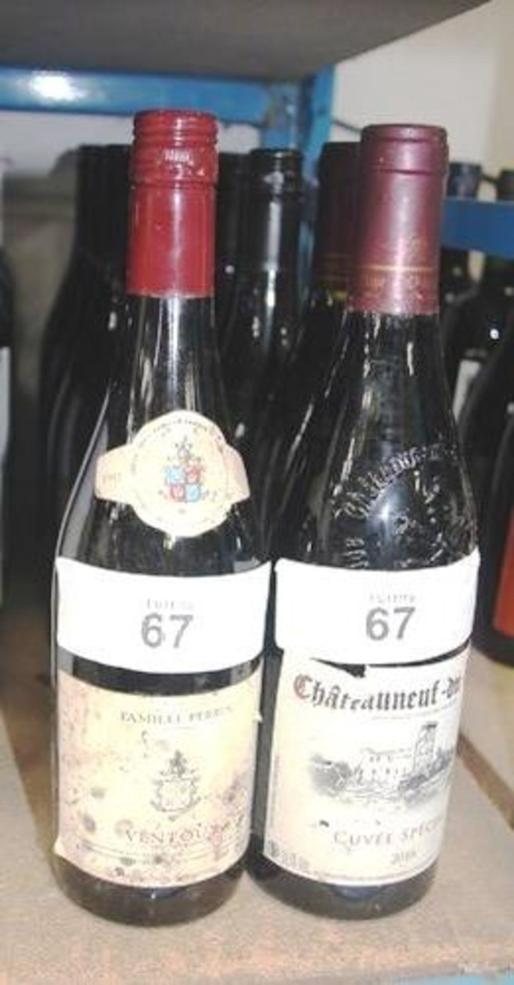 12 x assorted bottles of French wine including 2 x 75cl bottles of Chateauneuf-du-Pape Cuvee