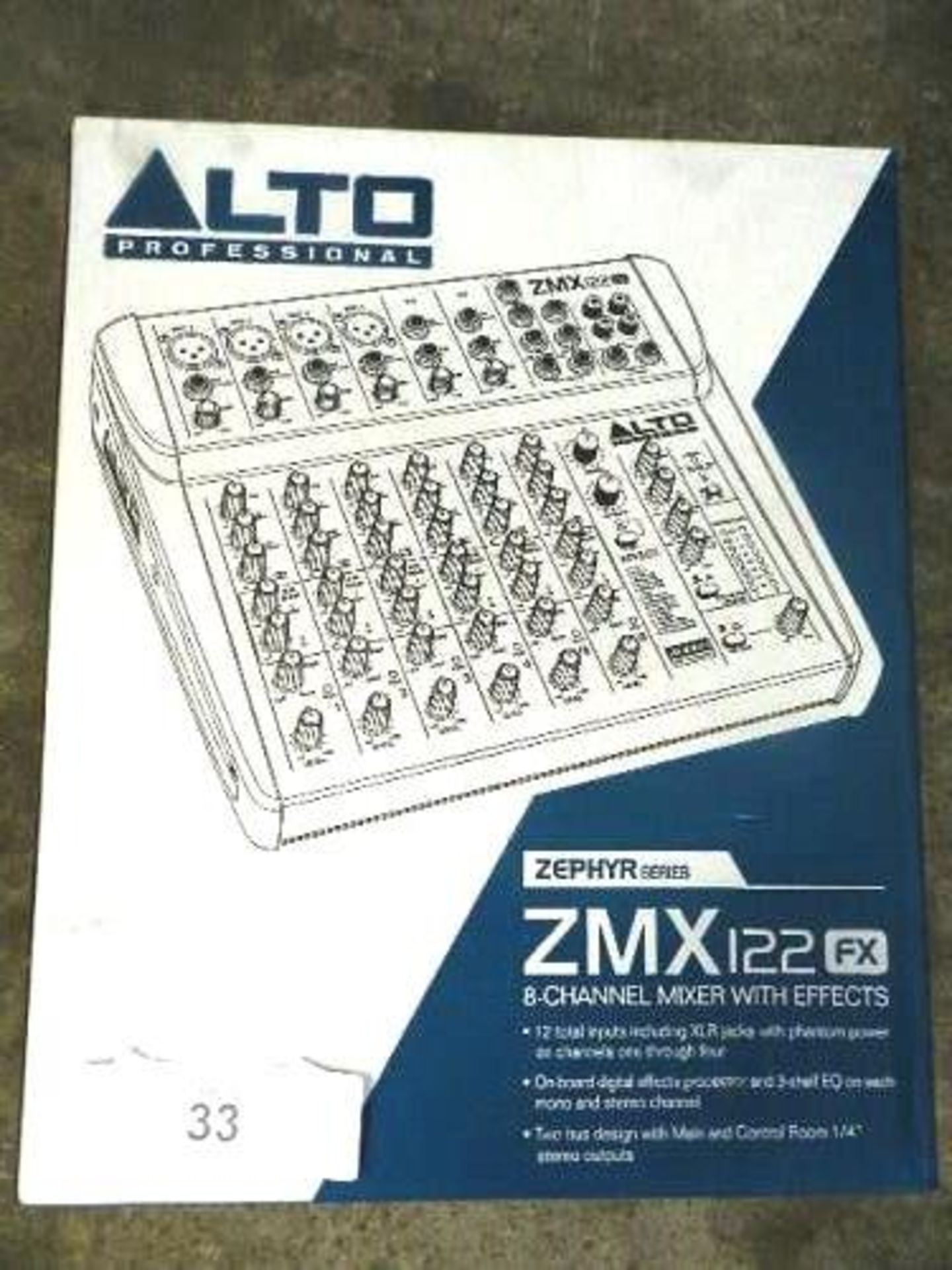 An alto ZMX122FX 8 channel mixer, Ref: 0-816311-010177, RRP £100.00 - Sealed new in box