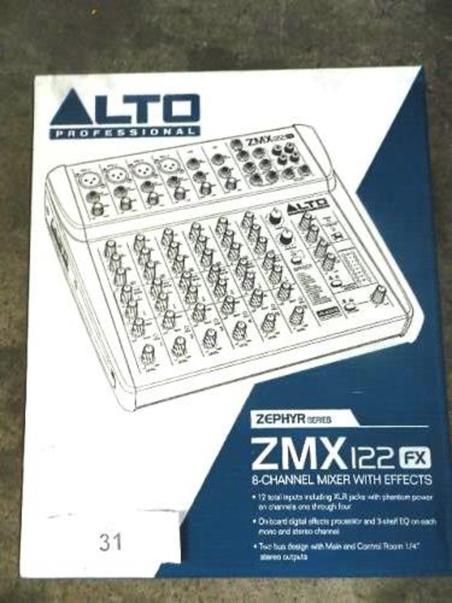 An alto ZMX122FX 8 channel mixer, Ref: 0-816311-010177, RRP £100.00 - Sealed new in box