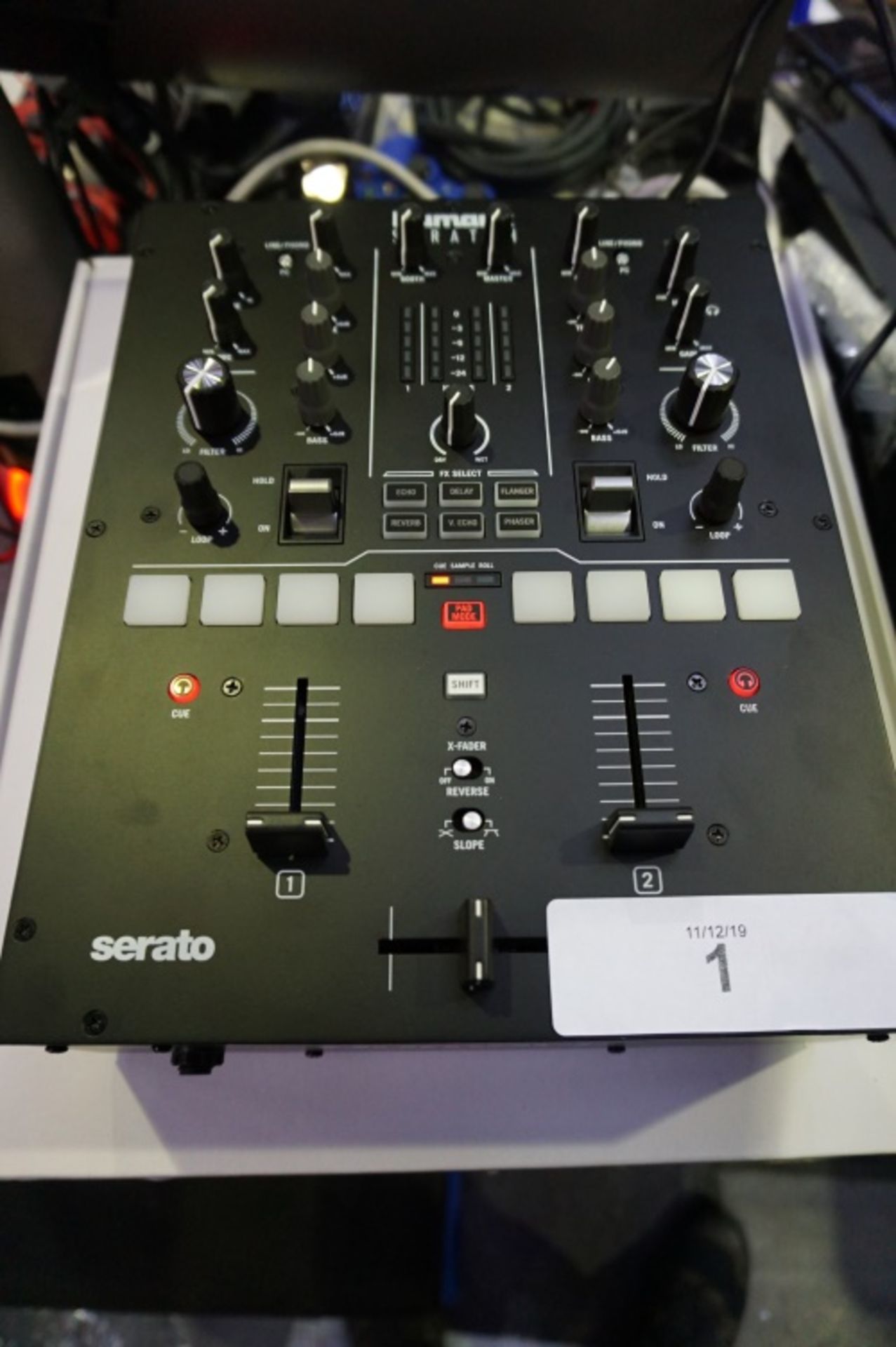 A Numark Scratch Serato 2 channel DJ mixer with Innofaders, model Ref: 3049999 - New in box (CABT2)