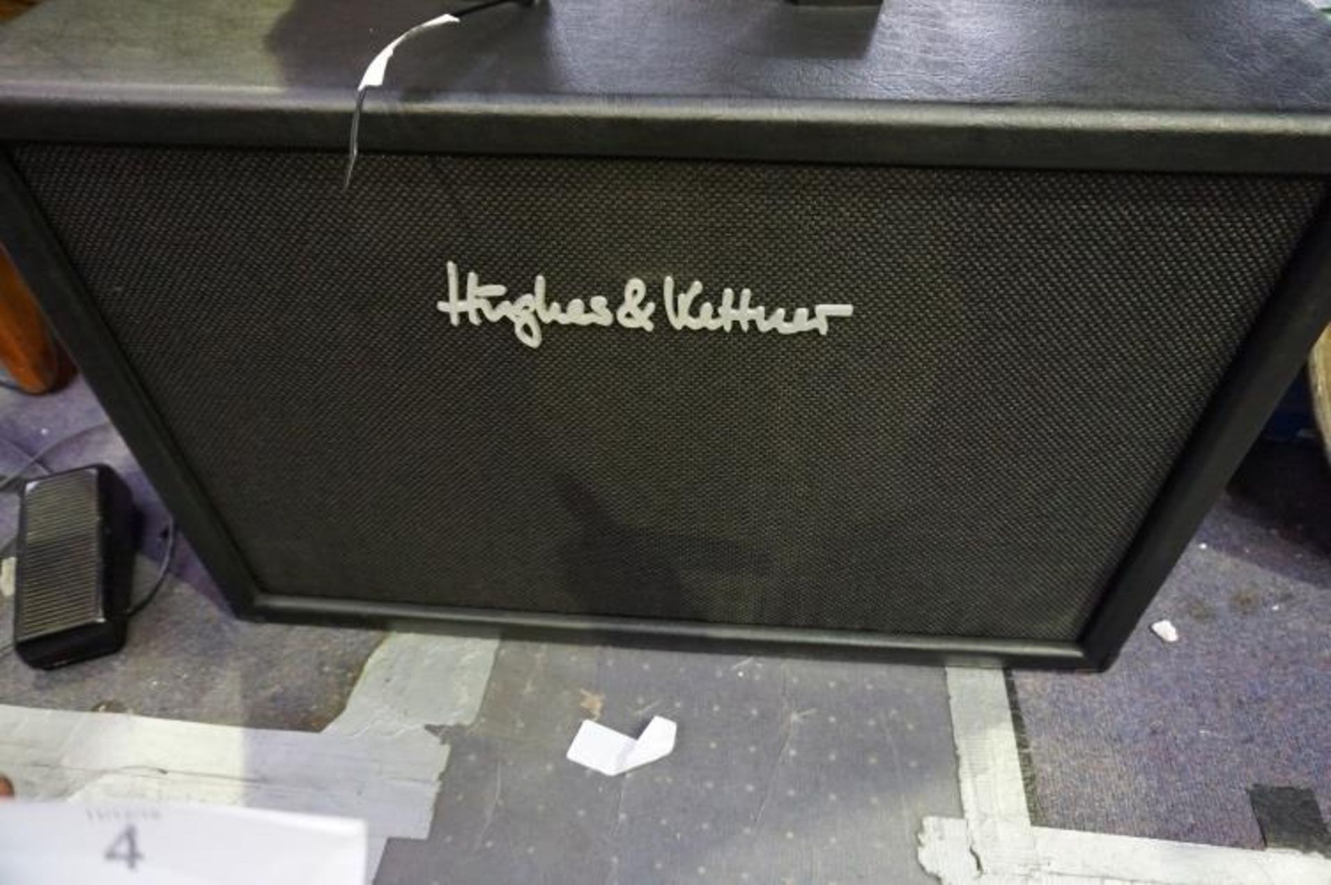 A Hughes & Kettner guitar speaker CAB, model TM212, with fabric cover, speaker working - Second-