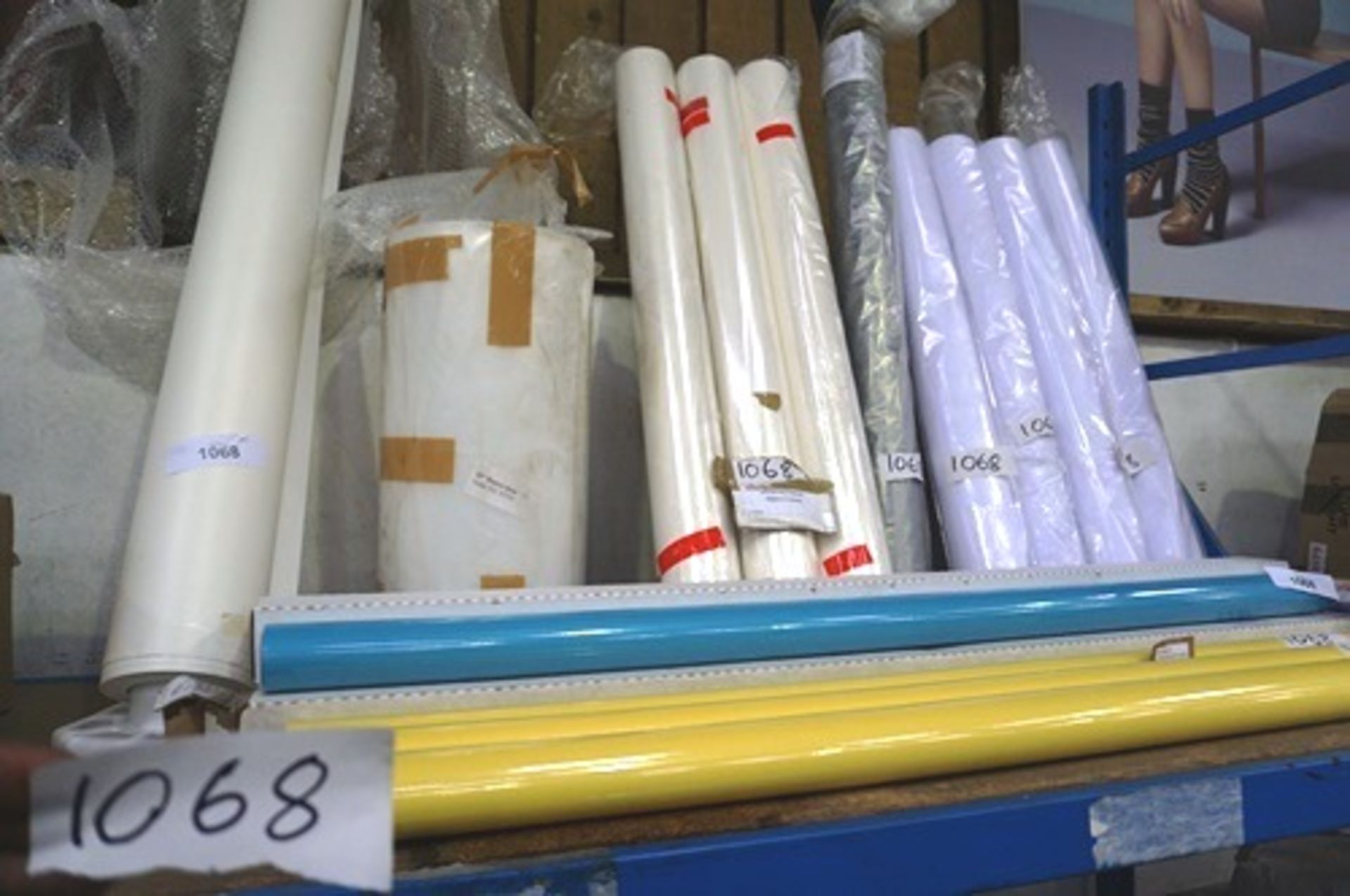 17 x assorted rolls including display paper, Archival tissue, KBI black sound barrier etc. (GS4)