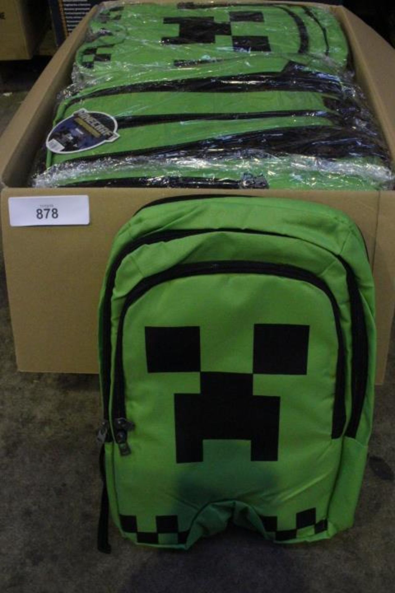 20 x ThinkGeek Minecraft Creeper backpacks - New in pack (GS17)