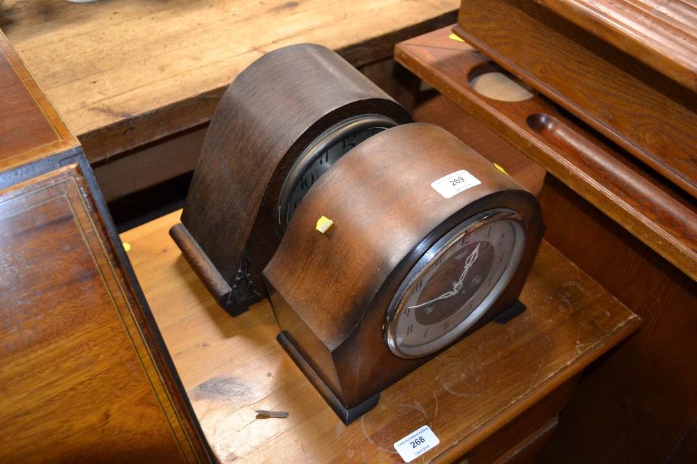 Two mantel clocks