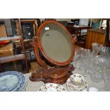 A Victorian mahogany swing framed mirror