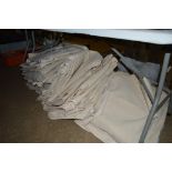 A large quantity of dust sheets