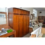 A pair of Meredew mahogany effect wardrobes