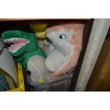 A box of soft toys