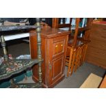 A late Victorian stain wood pot cupboard