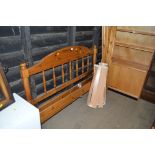 A pine double bed frame