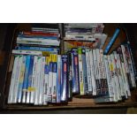 A box of various computer games
