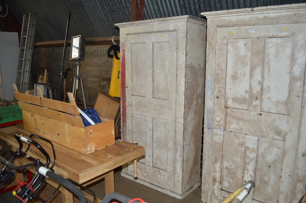 A painted pine cupboard