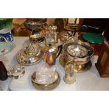 A quantity of various silver platedware to include