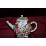 A Chinese figural decorated teapot