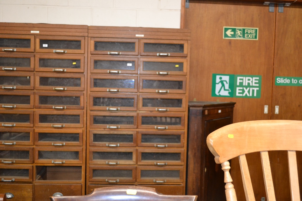 A J C King Ltd oak haberdashery cabinet