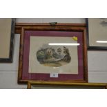 Late 19th Century framed watercolour study depicti