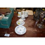 Three items of Wedgwood "Angela" patterned china;