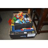 Two boxes of children's toys