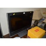 A Toshiba flat screen TV