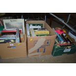 Three boxes of books