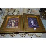 A pair of gilt frame still life prints