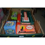 A box of various games