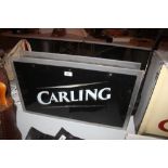 A double sided "Carling" illuminated advertising sign, 25½" x 15" approx.