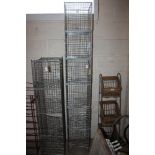 A large wire mesh locker