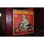 A metal "Michelin" double sided advertising sign, 17½" x 16¾" approx.