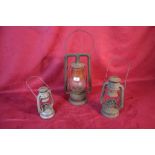 Three old lamps