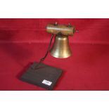 A rare 19th Century caart mounted warning bell on displa