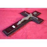 A black marble crucifix