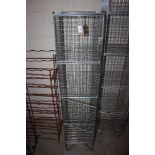 A wire mesh locker