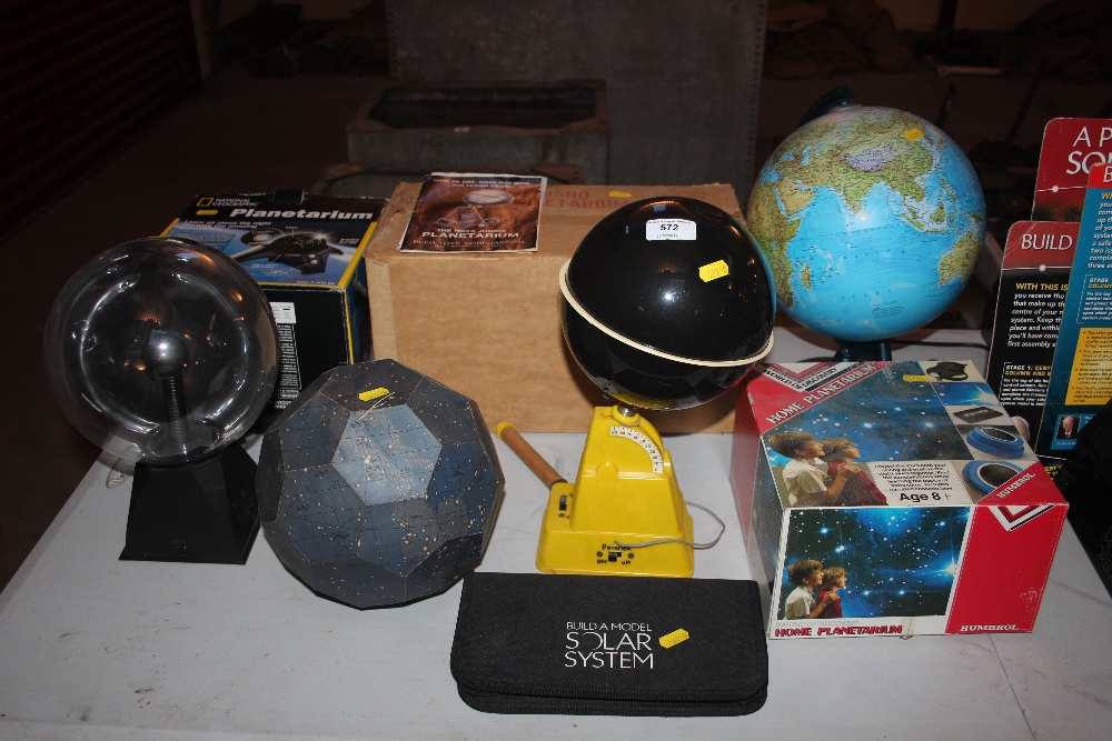 A National Geographic Planetarium Globe lamp and o