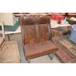 A vintage coach seat