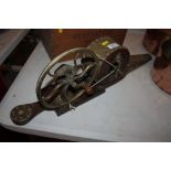 An unusual set of hand operated Victorian fire bel
