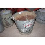 An Esso galvanised pail