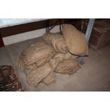 A quantity of Hessian sacks