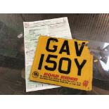 A car registration No. GAV150Y (On Retention)