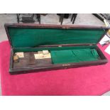 A Victorian mahogany gun case with brass mounts