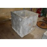 A galvanised bin