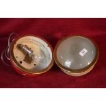 Two vintage 1950's porthole lights