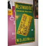 A "Westwood Ho Smoking Mixture" enamel advertising s