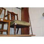 A late Victorian mahogany and satinwood nursing ch