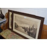 A pair of Edwardian black and white prints, entitl