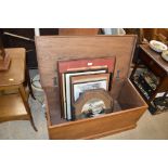 An oak blanket box