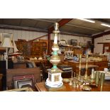 An Eastern style gilt decorated wooden table lamp